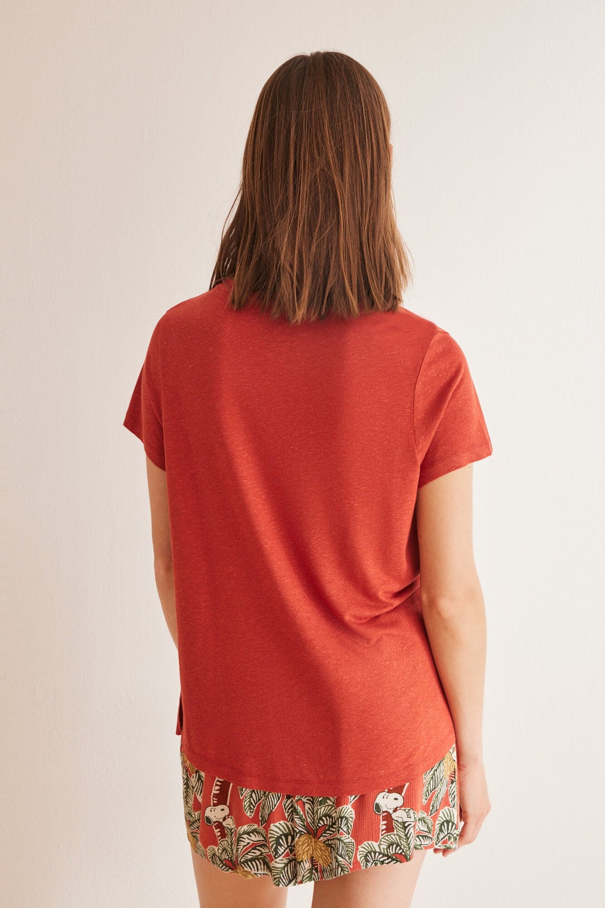 Women Secret Red short-sleeved T-shirt