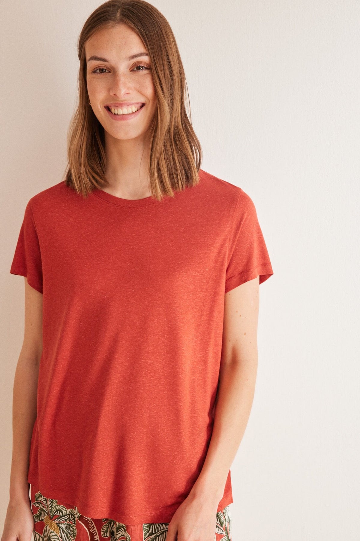 Women Secret Red short-sleeved T-shirt