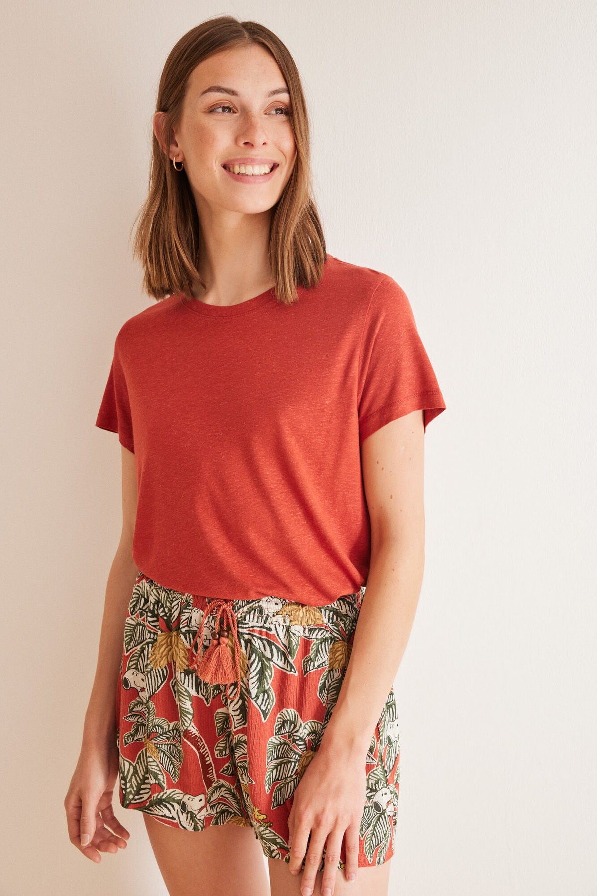 Women Secret Red short-sleeved T-shirt