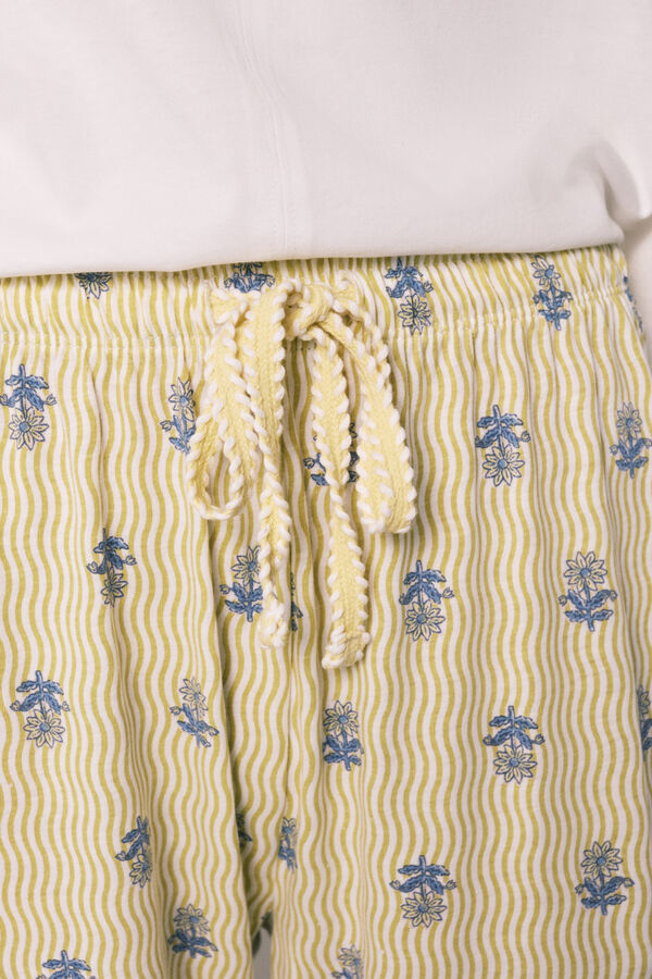 Women Secret Capri white cotton pajamas