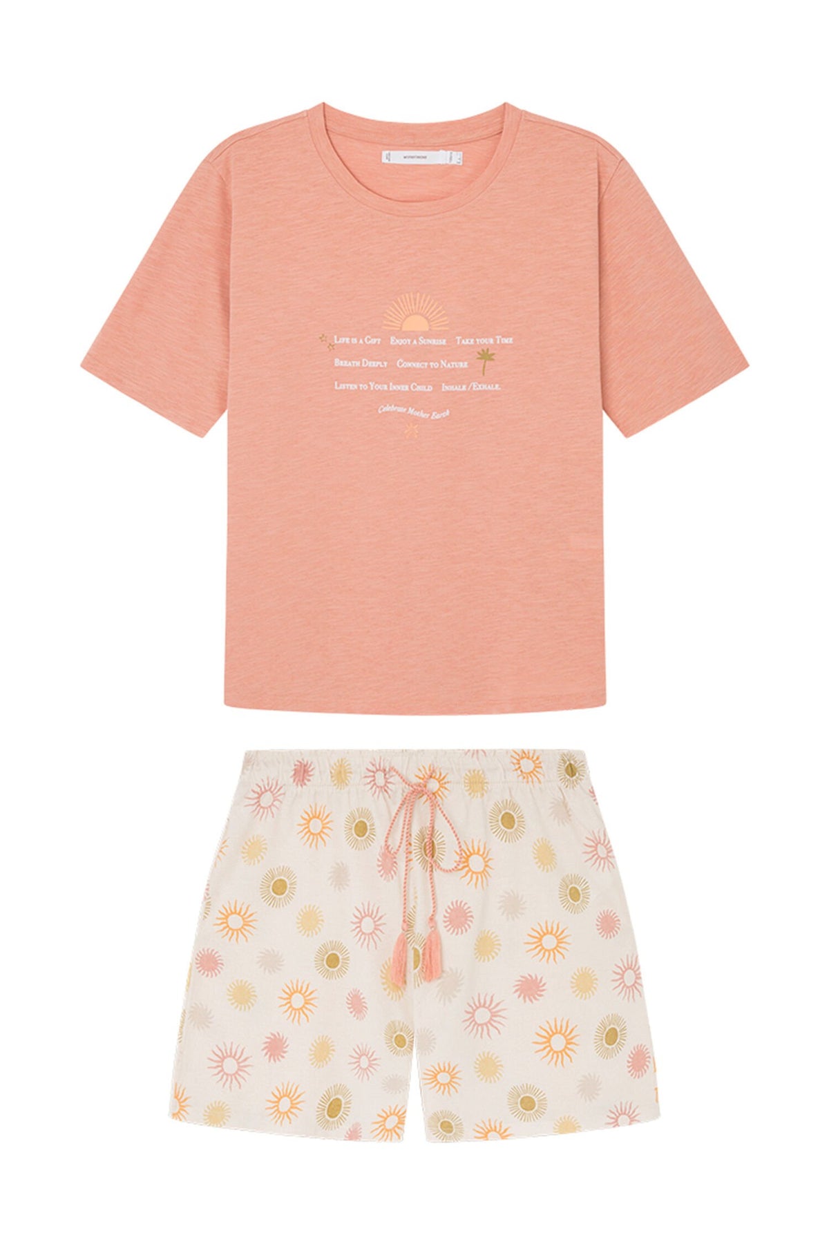 Women Secret Short Pajamas With Sun Print