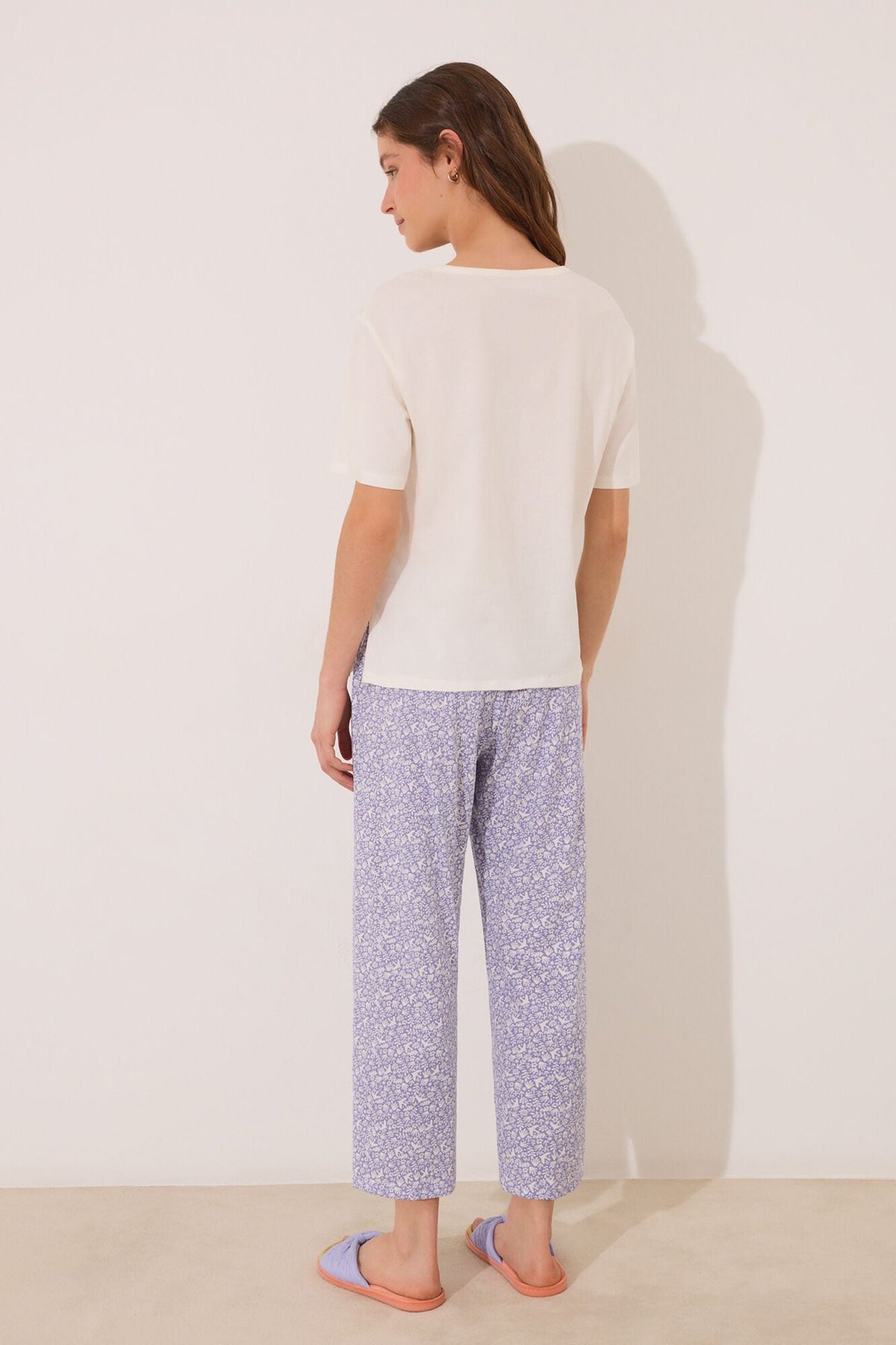 Women Secret Short Sleeves Capri Pant Pyjama
