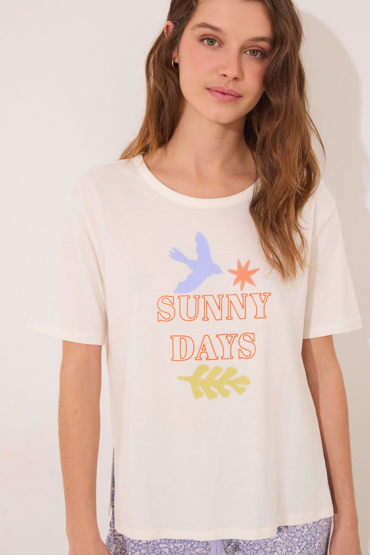 Women Secret Short Sleeves Capri Pant Pyjama