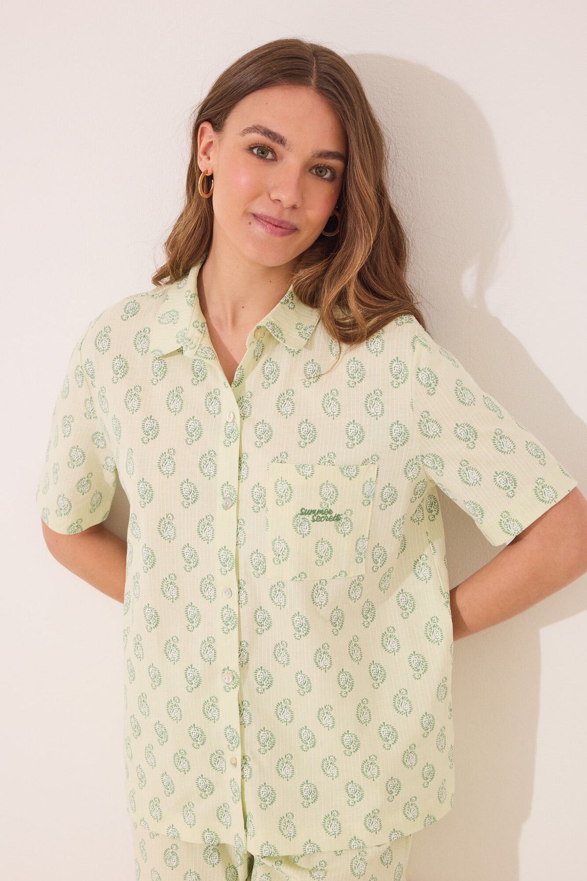 Women Secret Paisley Cotton Short Pyjamas