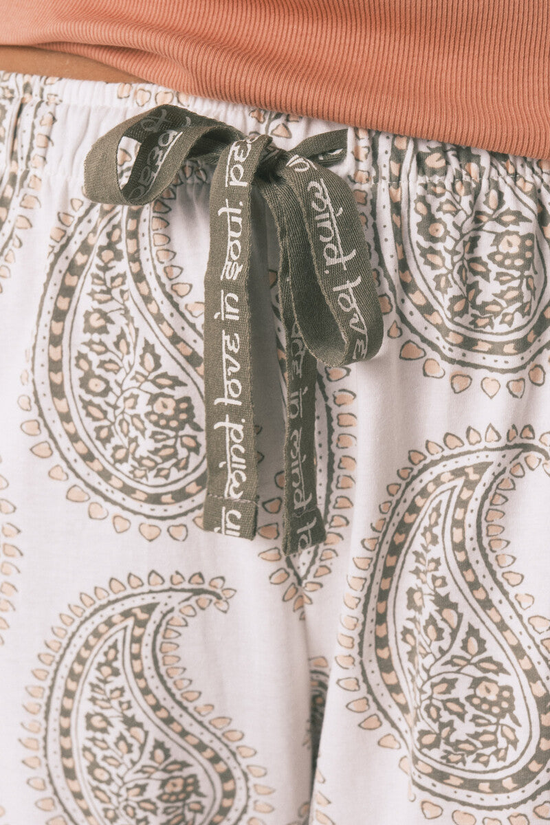 Women Secret Paisley 100% cotton long trousers