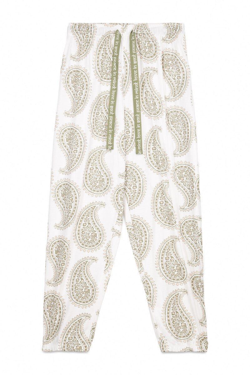 Women Secret Paisley 100% cotton long trousers