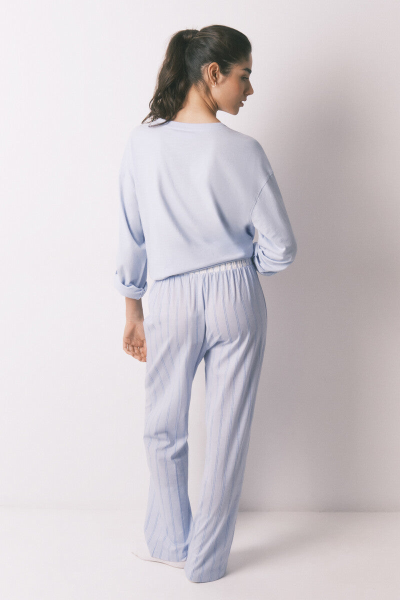 Women Secret Long trousers, 100% cotton, striped print