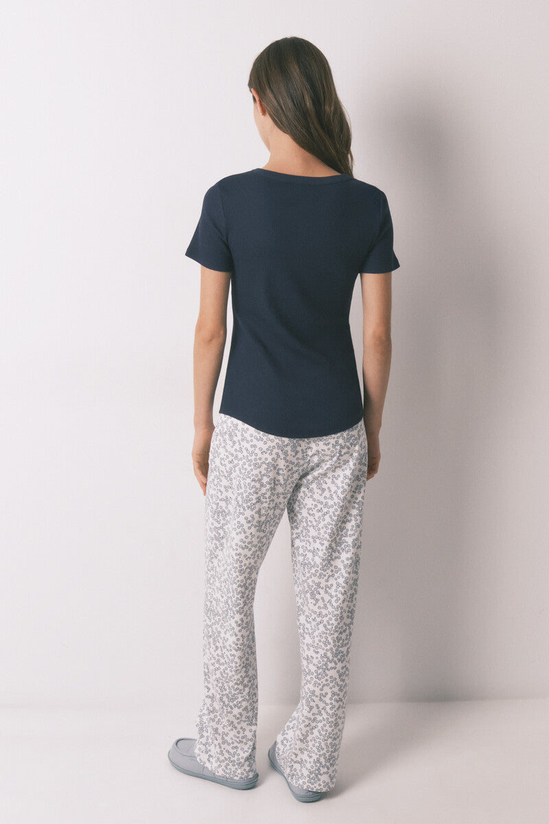 Women Secret Floral print cotton long trousers