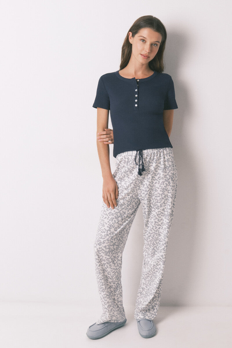 Women Secret Floral print cotton long trousers