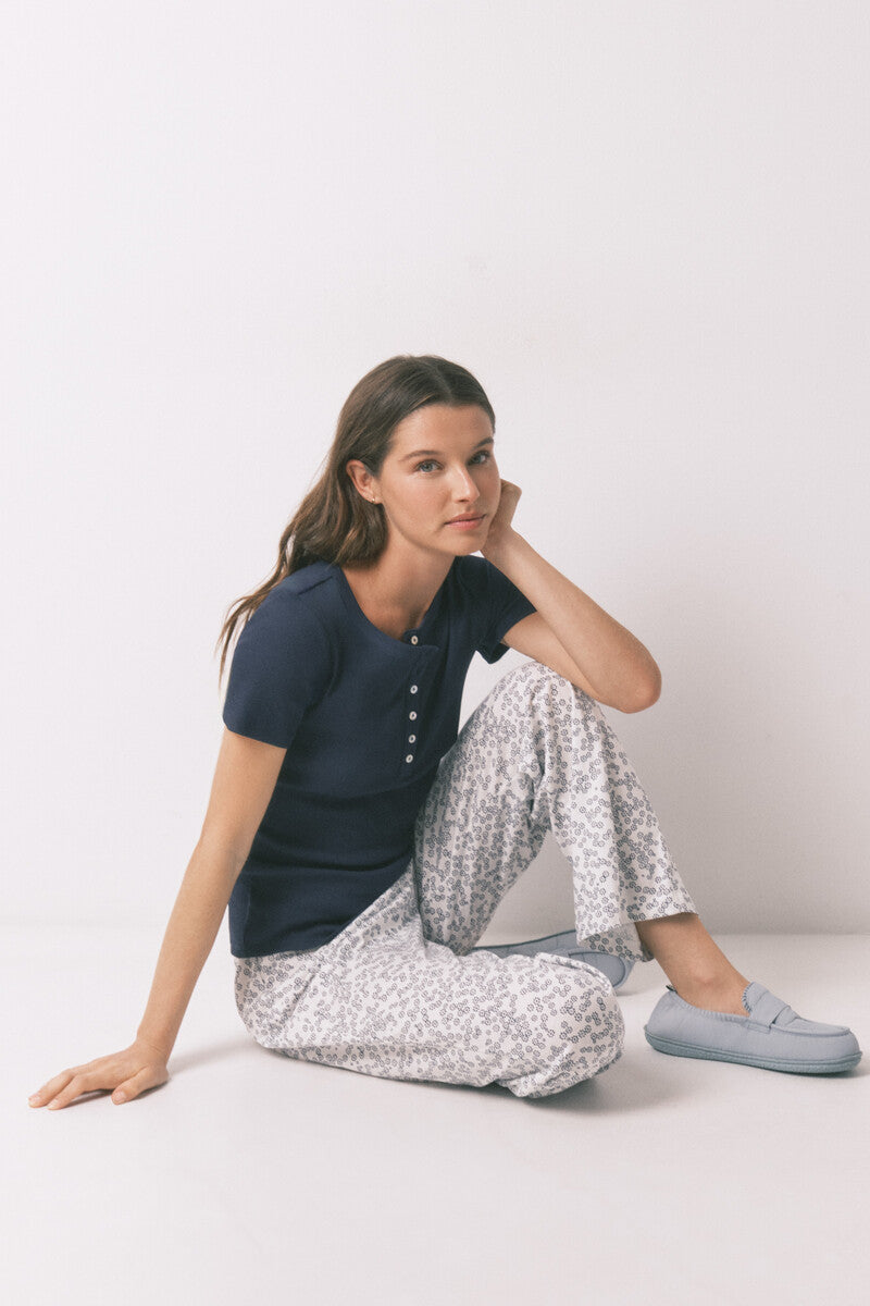 Women Secret Floral print cotton long trousers