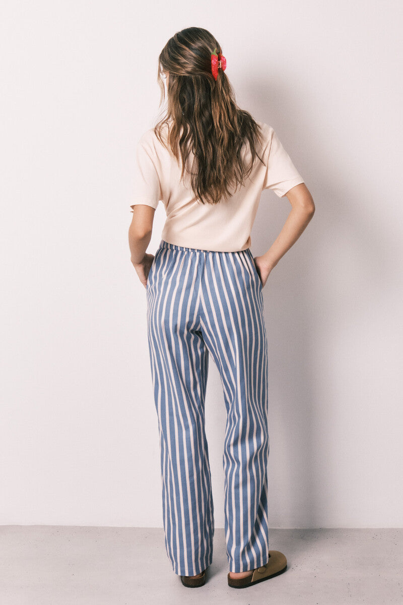 Women Secret Viscose long trousers with striped print