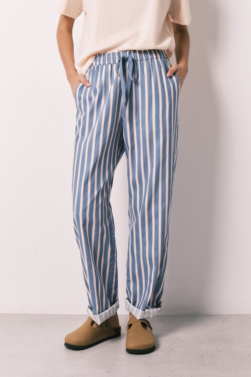 Women Secret Viscose long trousers with striped print