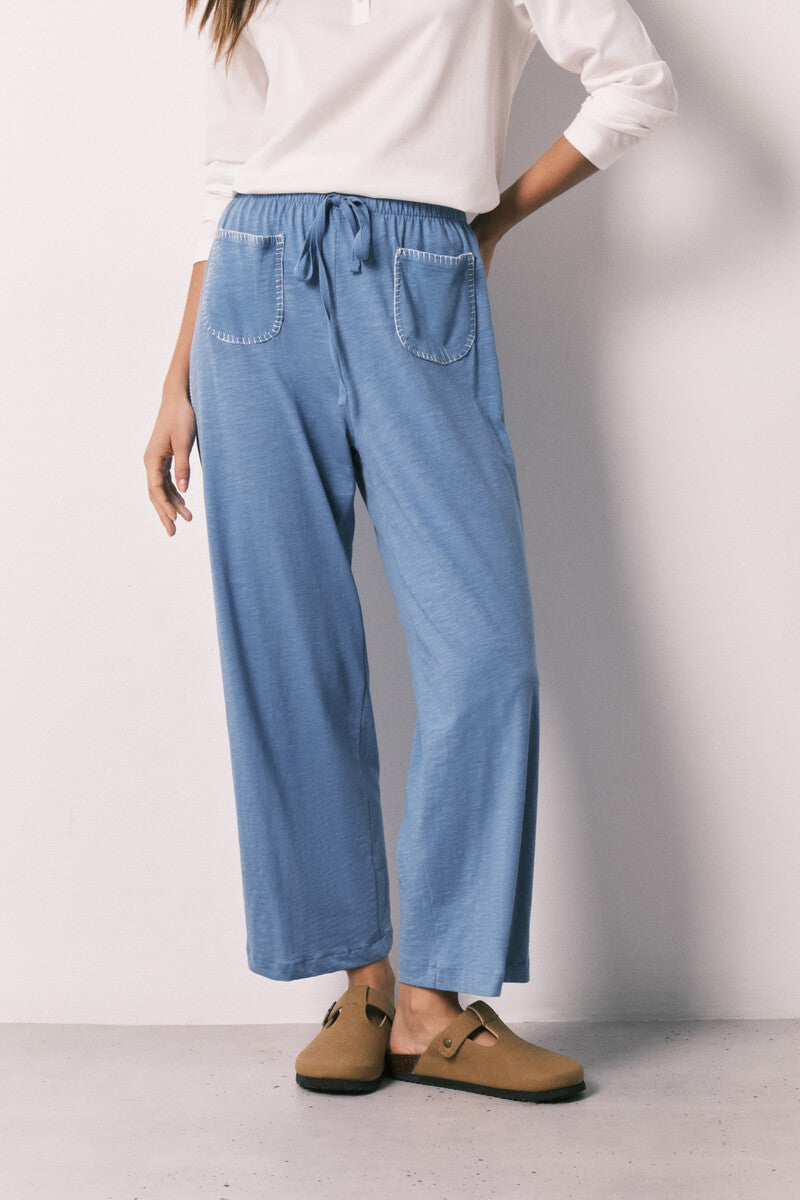 Women Secret Capri pants, 100% cotton, blue