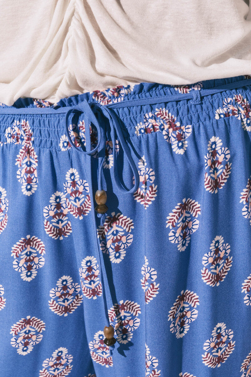 Women Secret Long trousers with blue logo print