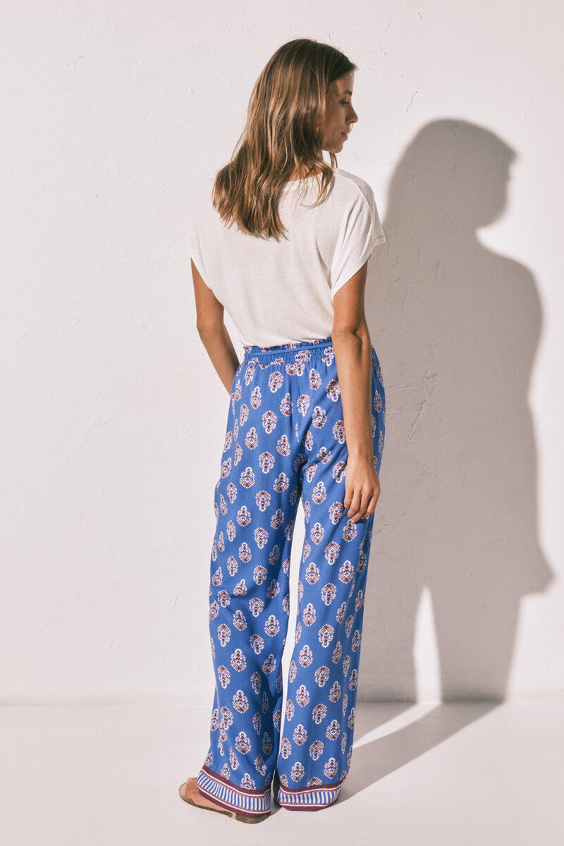 Women Secret Long trousers with blue logo print