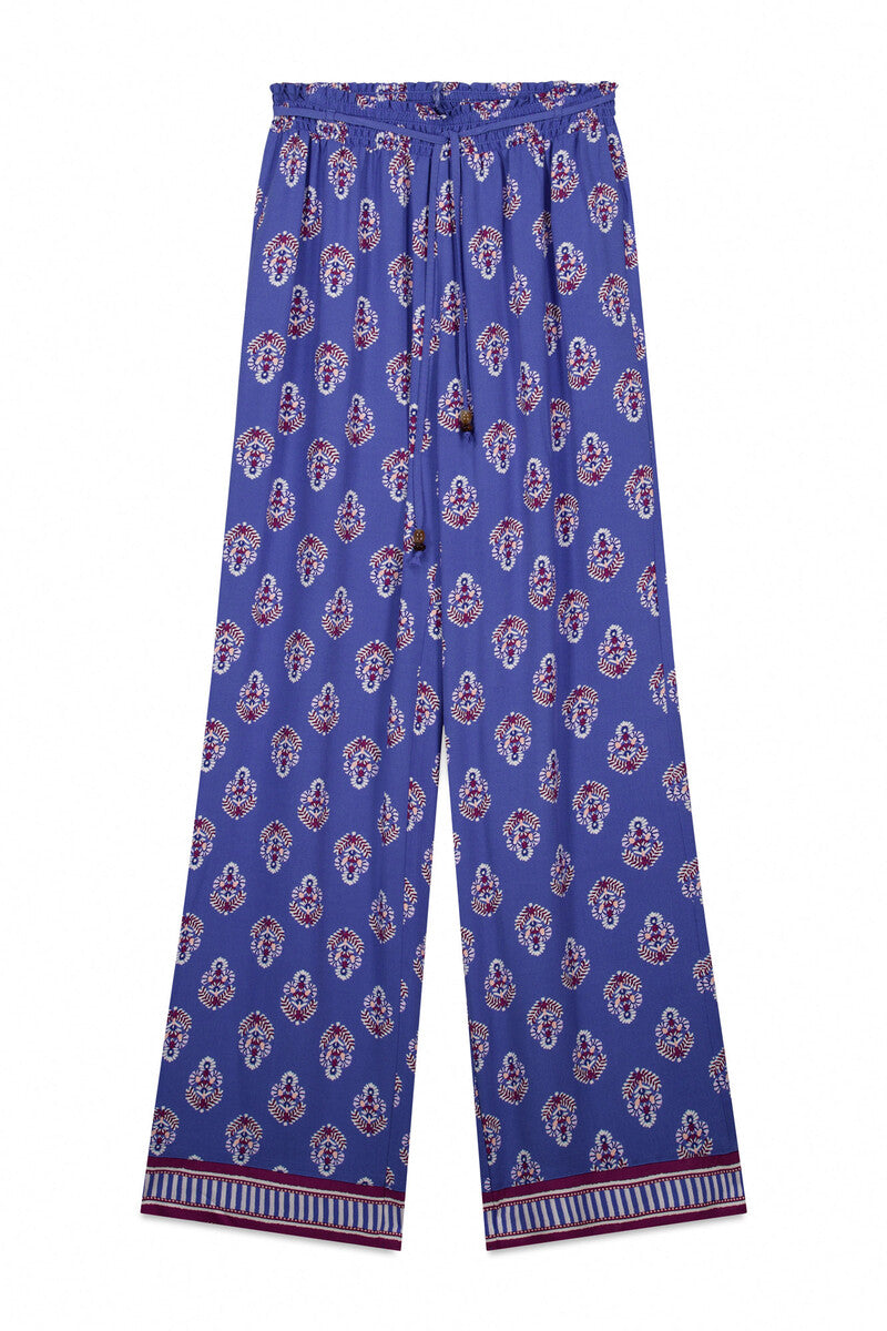 Women Secret Long trousers with blue logo print