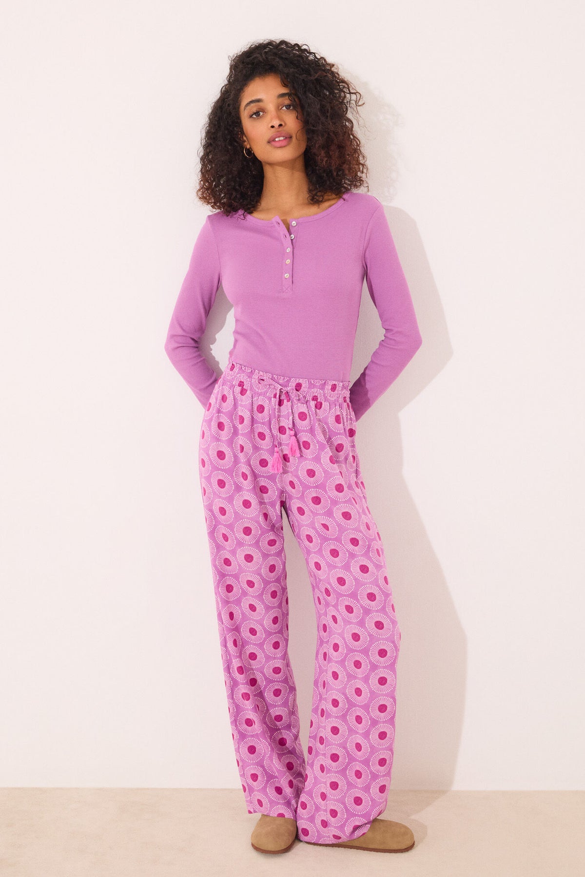Women Secret Geometric Print Viscose Trousers