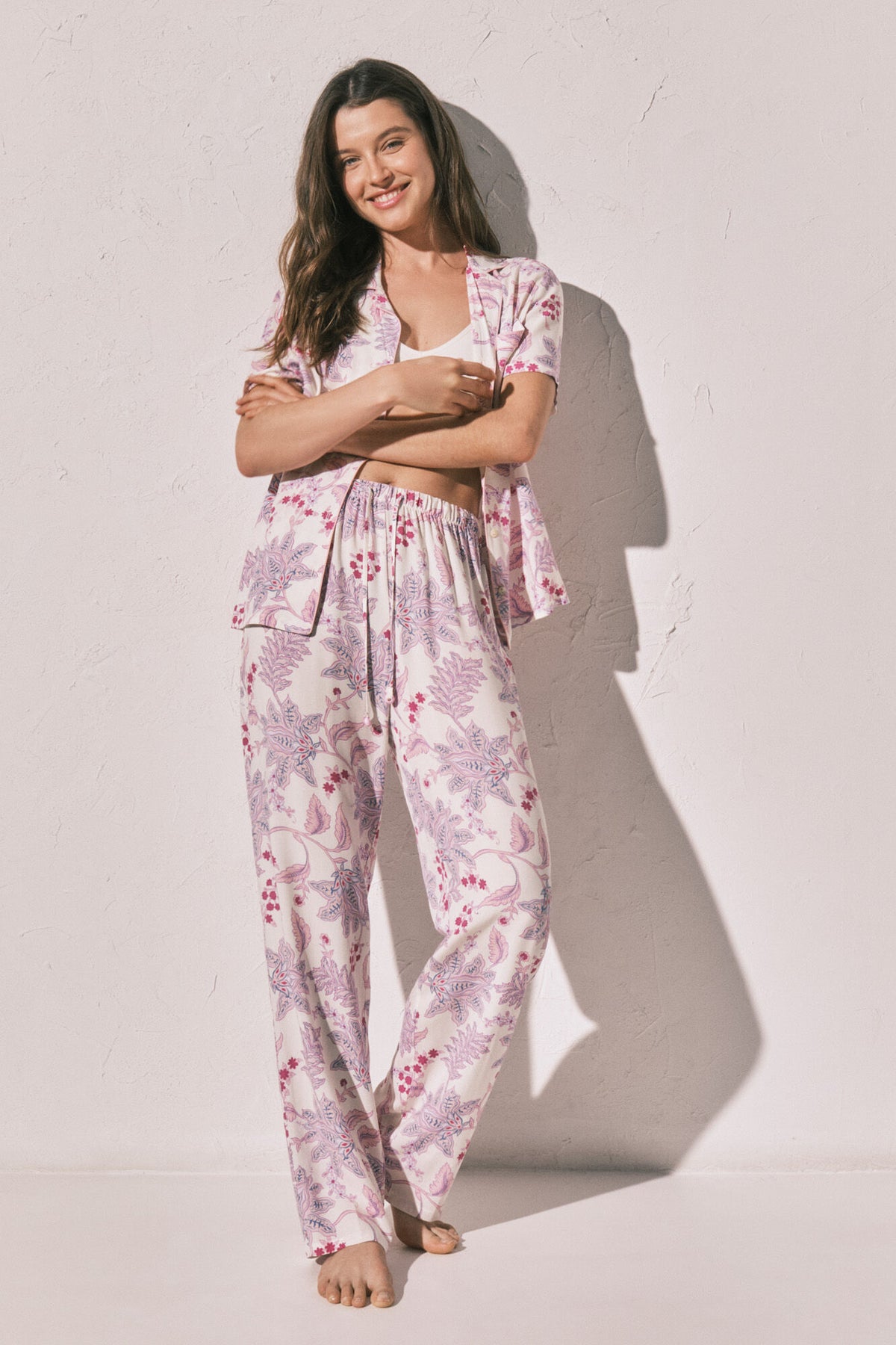 Women Secret Floral Print Classic Long Pyjamas