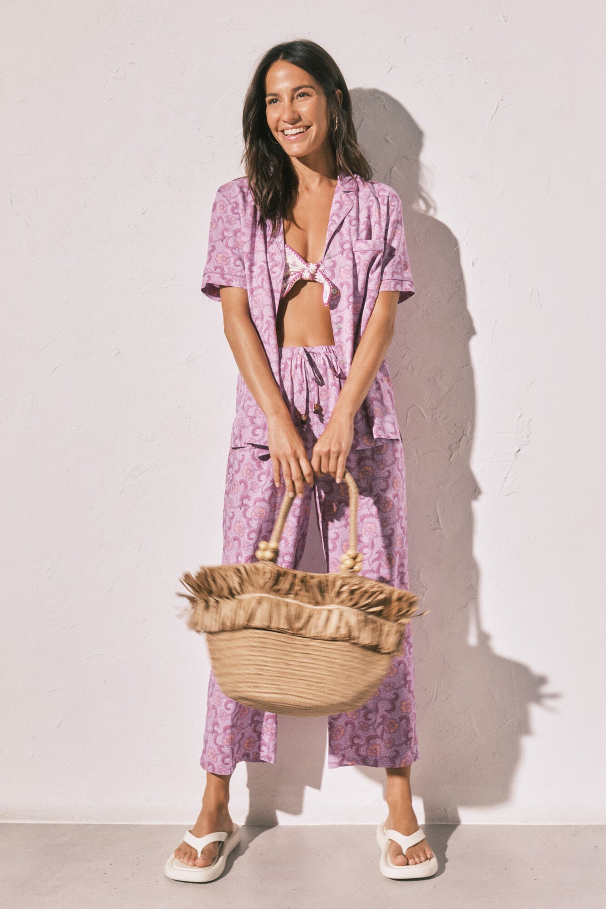 Women Secret Floral Print Classic Capri Pyjamas