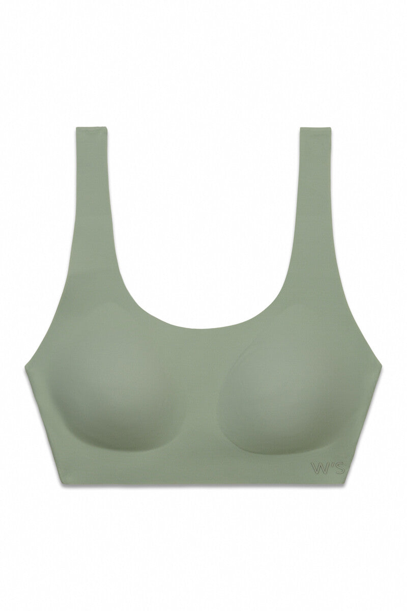 Women Secret Plain clean cut khaki microfiber top