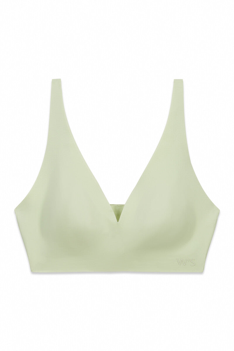 Women Secret Green clean cut plain halter top
