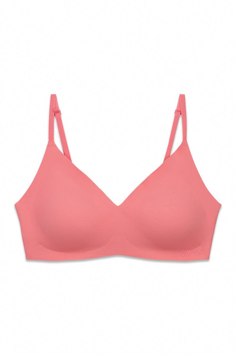 Women Secret Plain clean cut coral triangular top