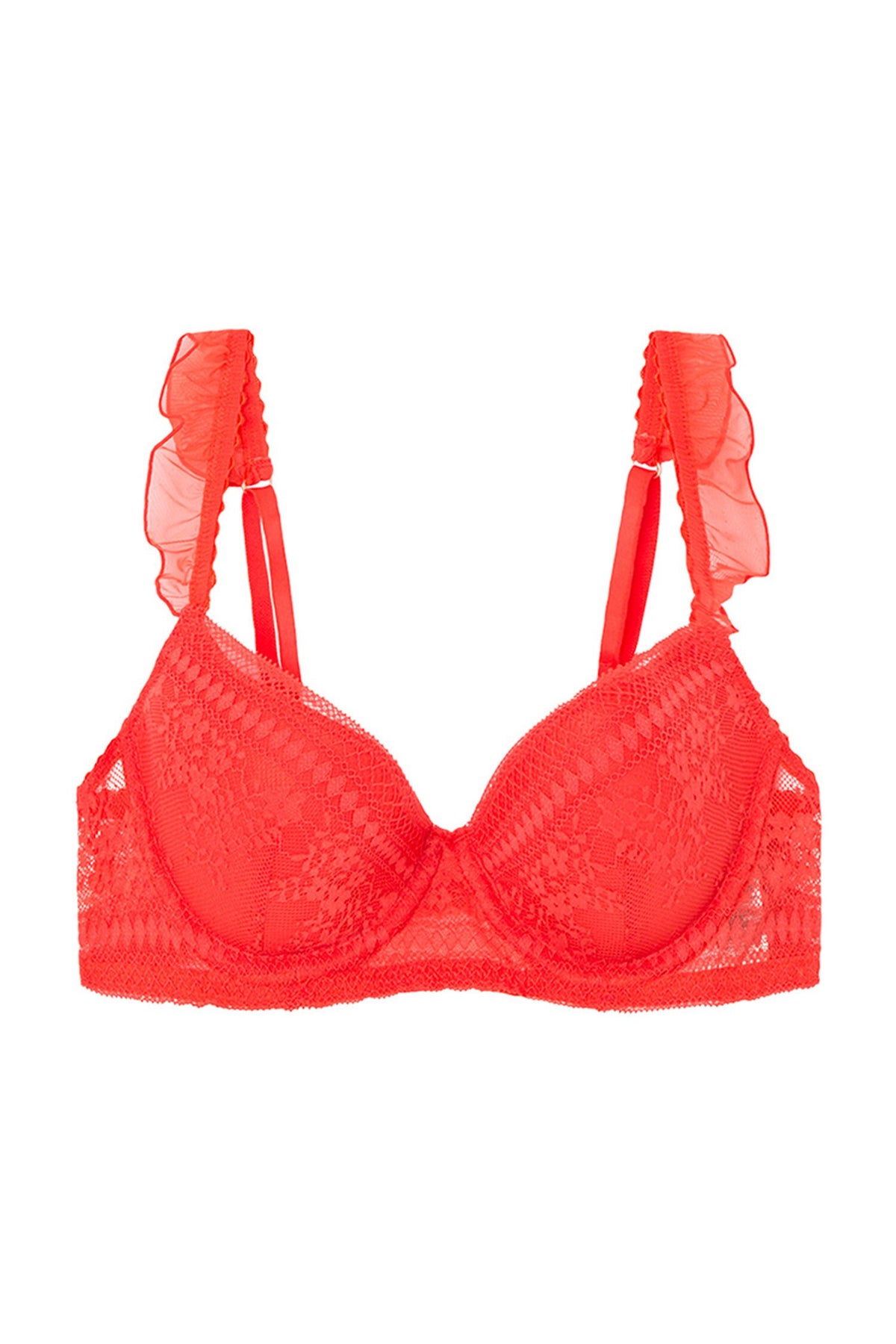 Women Secret Beautiful Ruffle Lace Balconette Bra