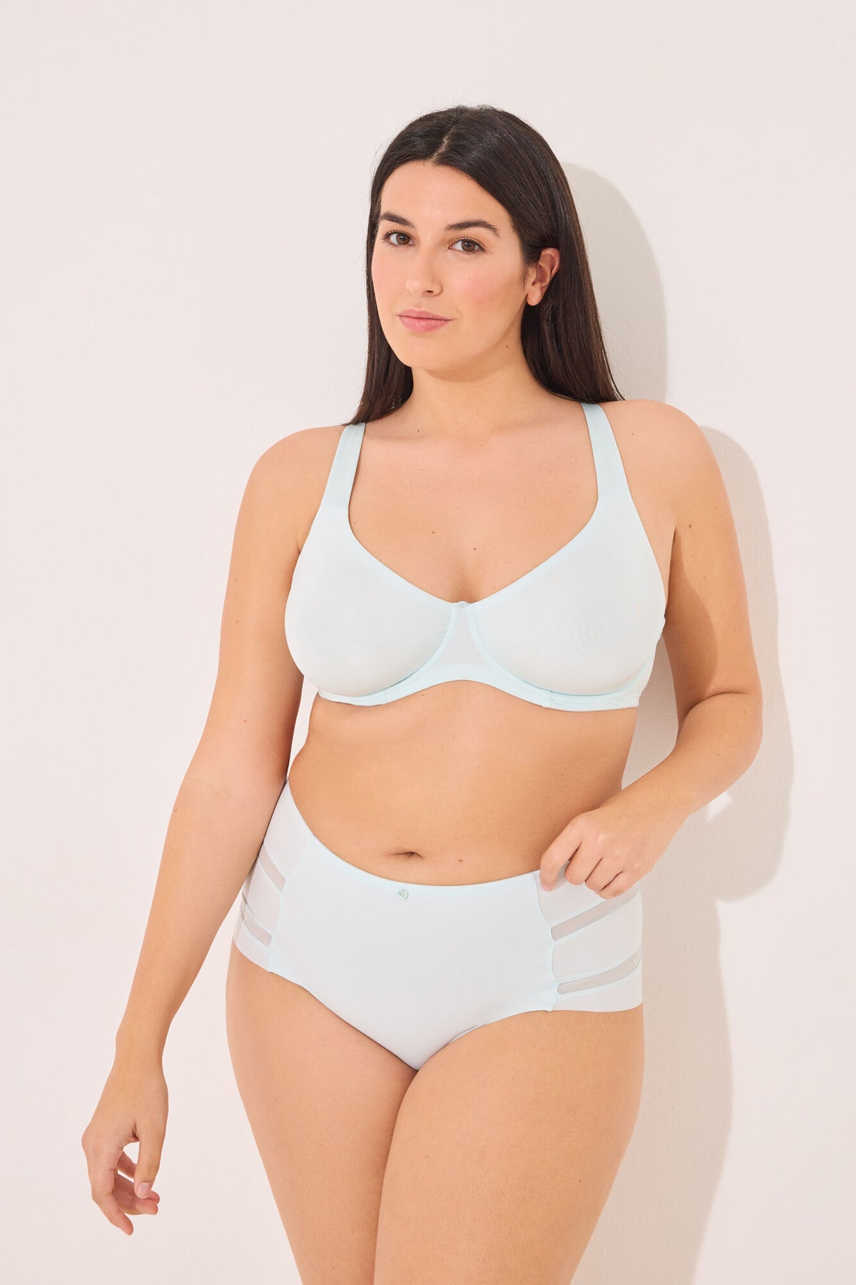 Women Secret High-Waist Microfibre and Tulle Briefs