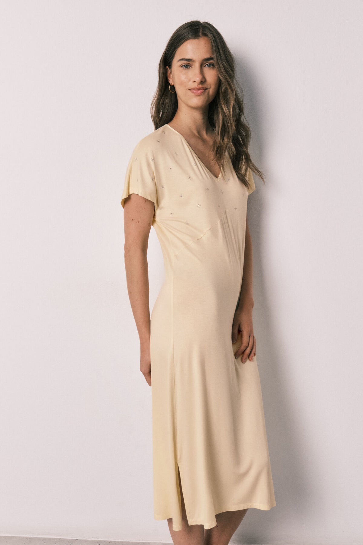 Women Secret Short Sleeve Midi Nightgown