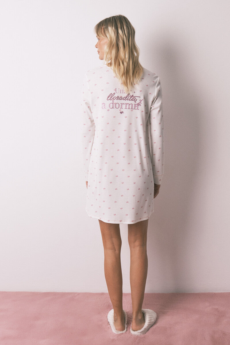 Women Secret La Vecina Rubia Waffle Knit Nightgown