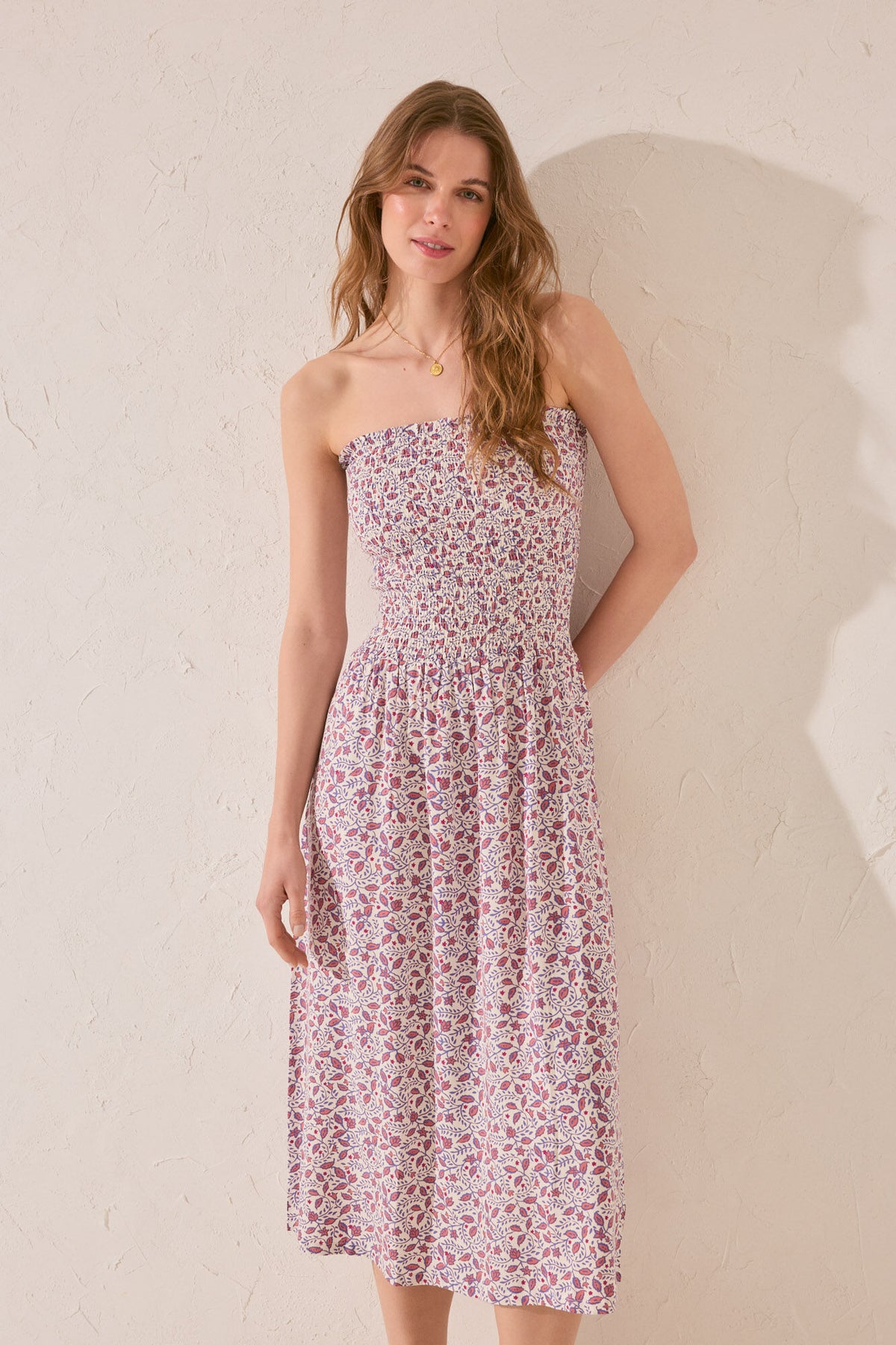 Women Secret Long Printed Viscose Dress