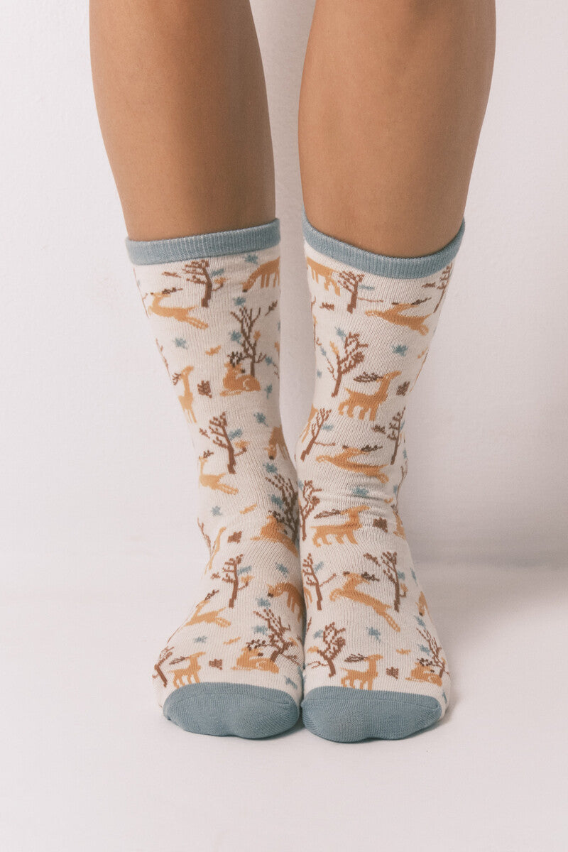 Women Secret Pack of 3 long pine tree socks