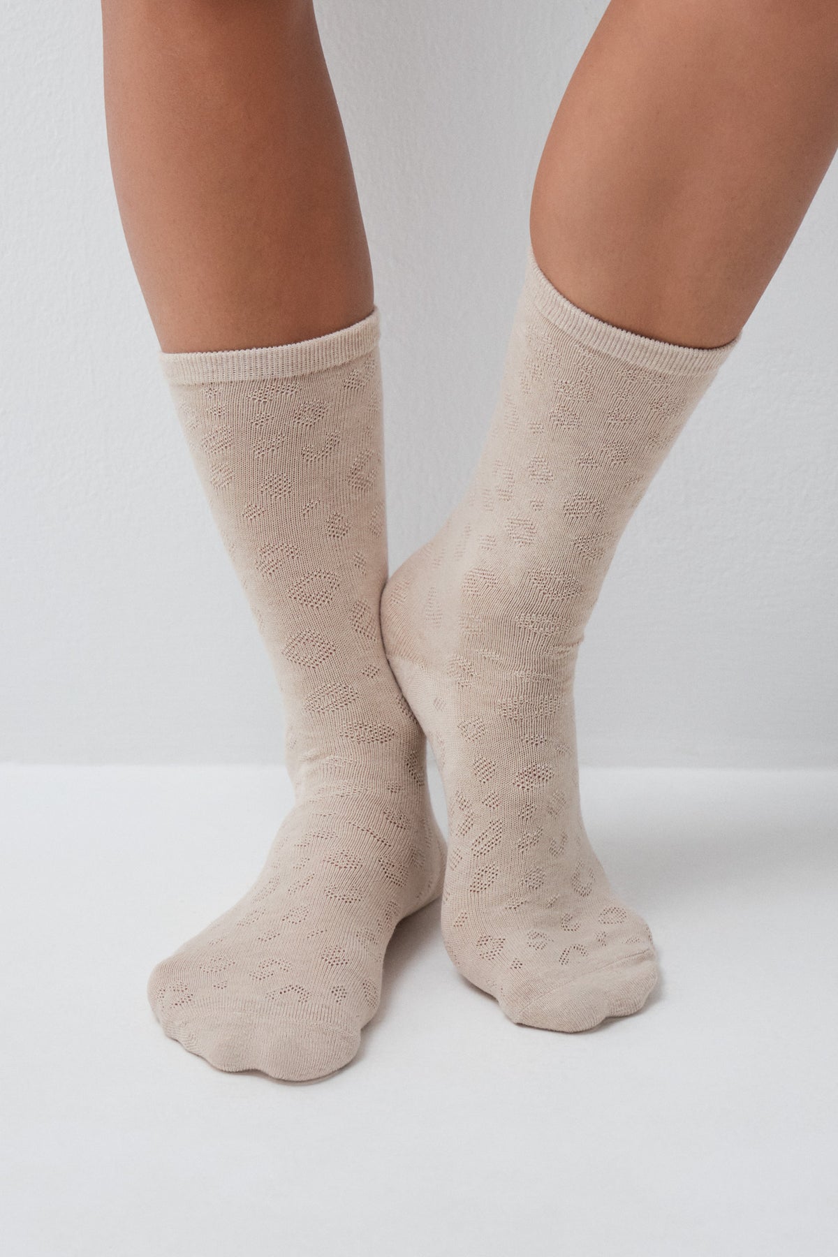 Brown animal print 3 pack long socks
