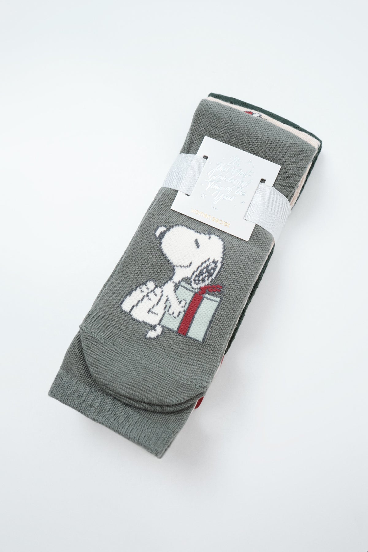 Snoopy print 3-pack long socks