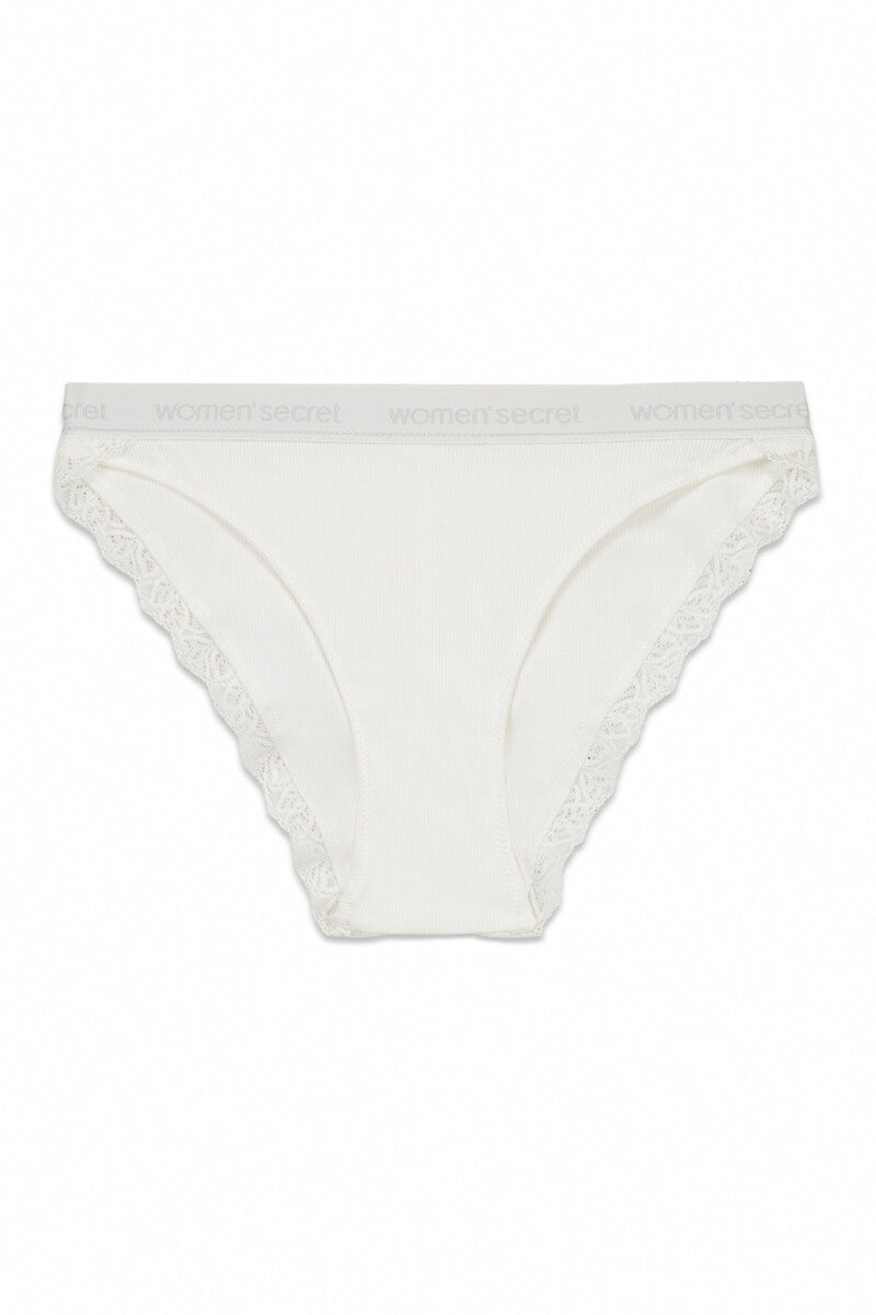 Women Secret Classic white cotton briefs