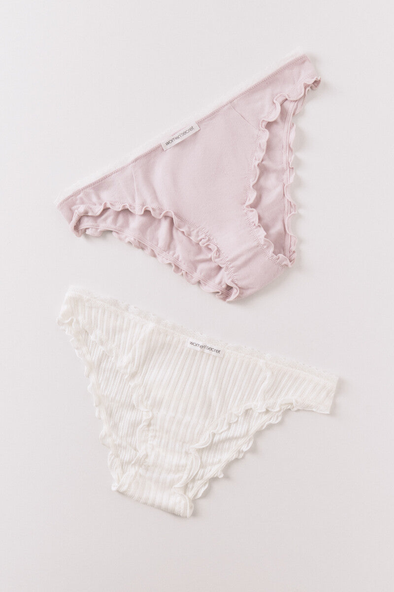 Women Secret print cotton wide-cut 2-pack panties