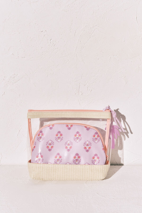 Women Secret Pack of 3 transparent and patterned toiletry bags