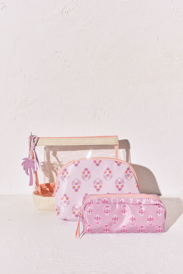 Women Secret Pack of 3 transparent and patterned toiletry bags
