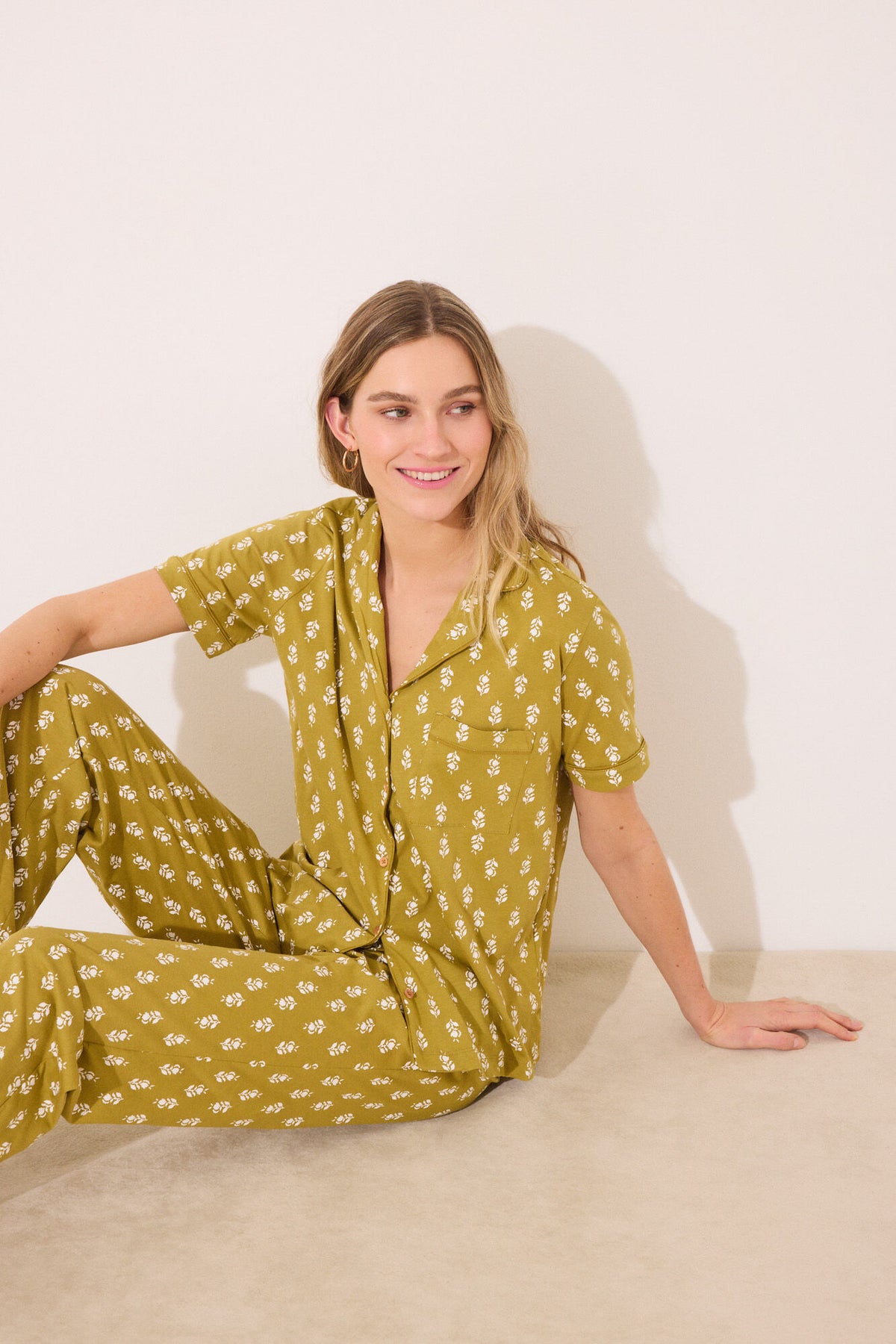 Women Secret Classic Cotton Stamp Print Pyjamas