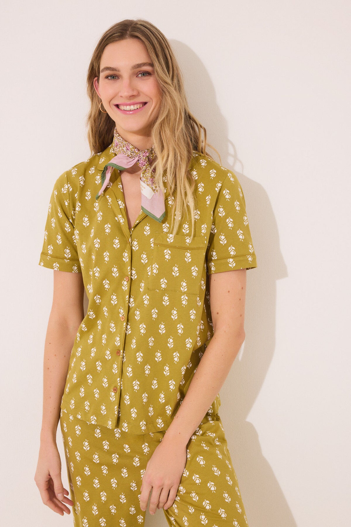 Women Secret Classic Cotton Stamp Print Pyjamas