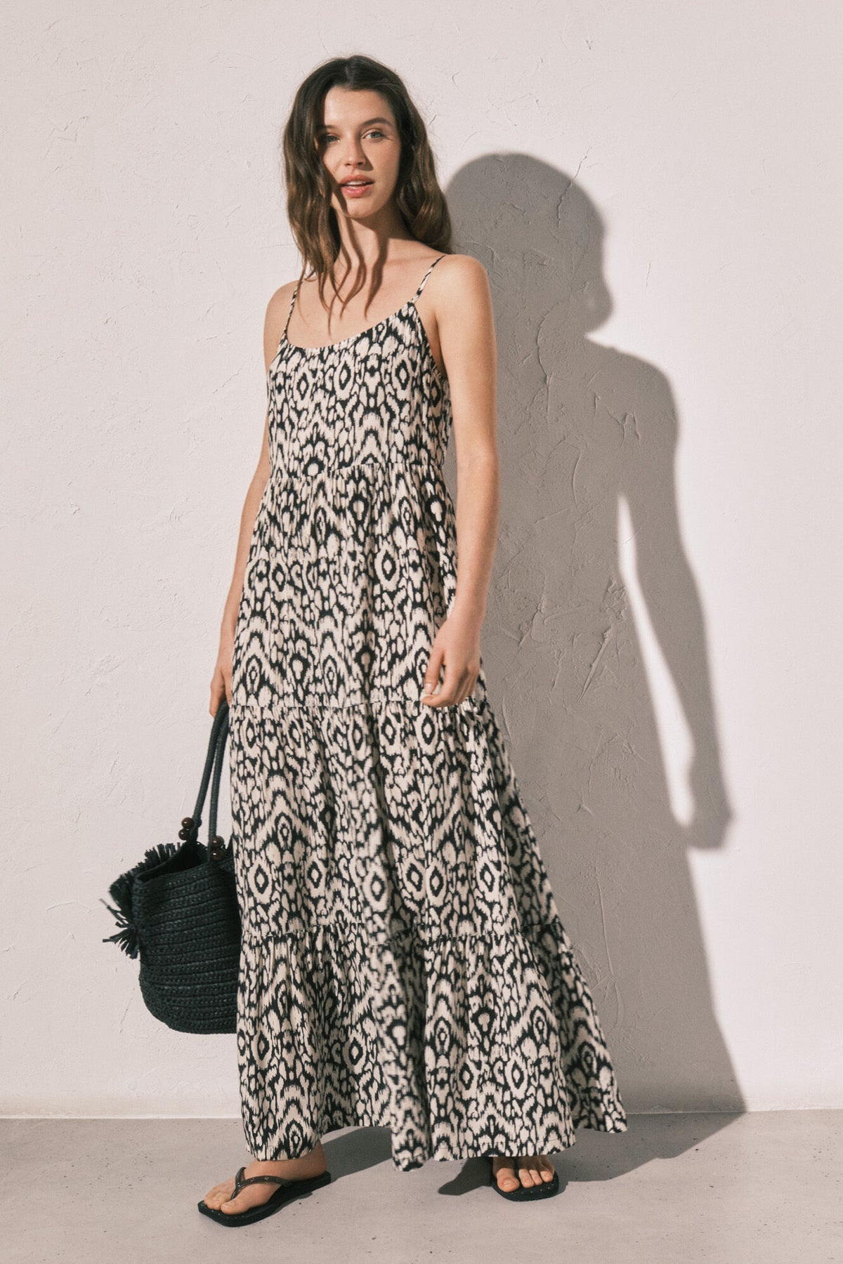 Women Secret Printed Strappy Long Dress