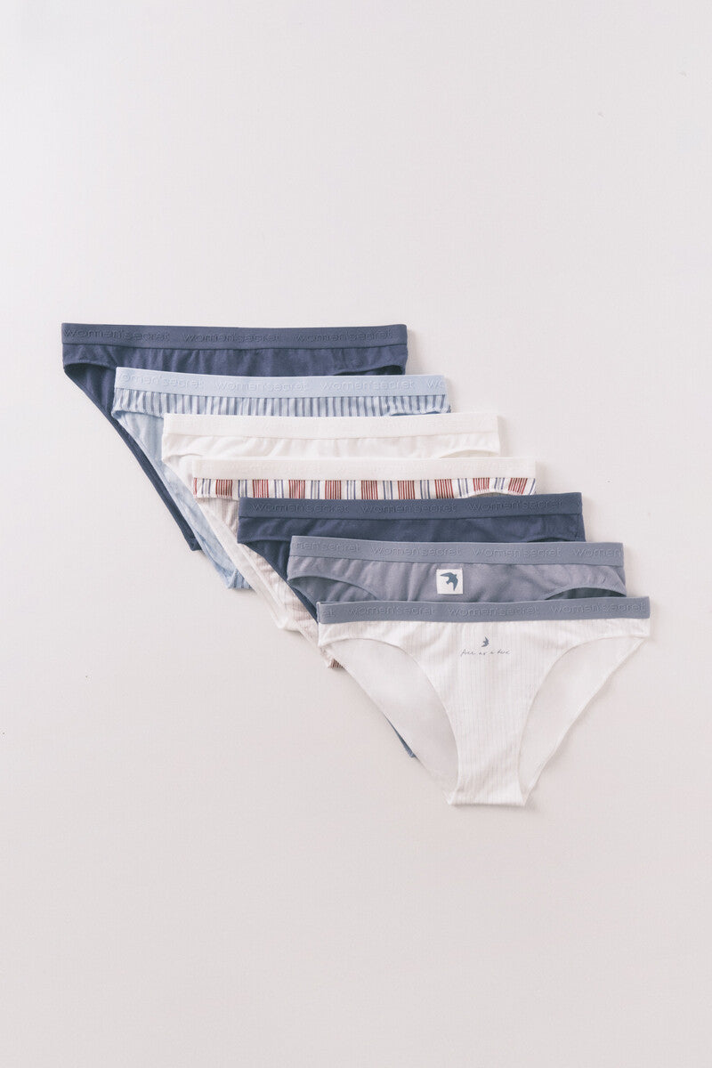 Women Secret 7-pack cotton classic logo panties