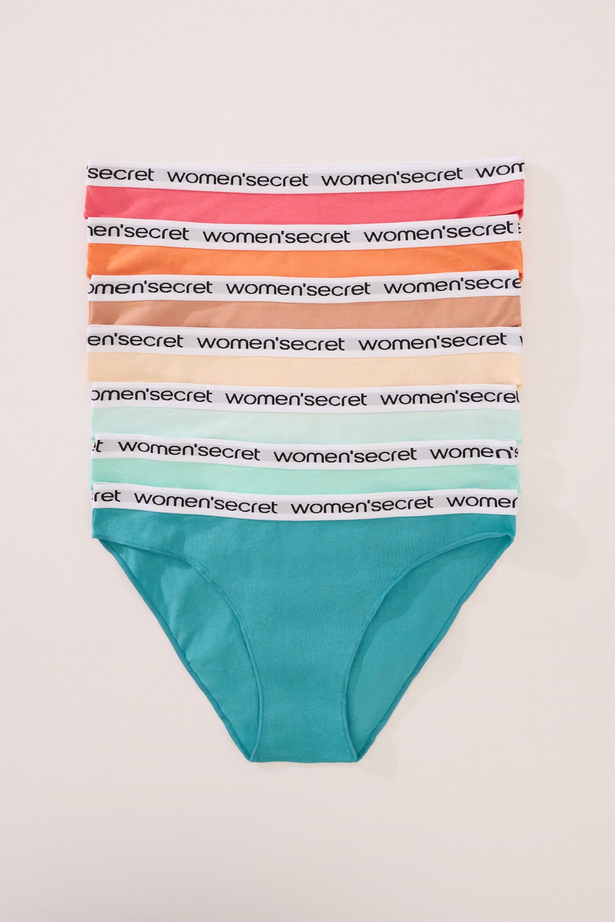 Women Secret 7-Pack Classic Cotton Logo Briefs