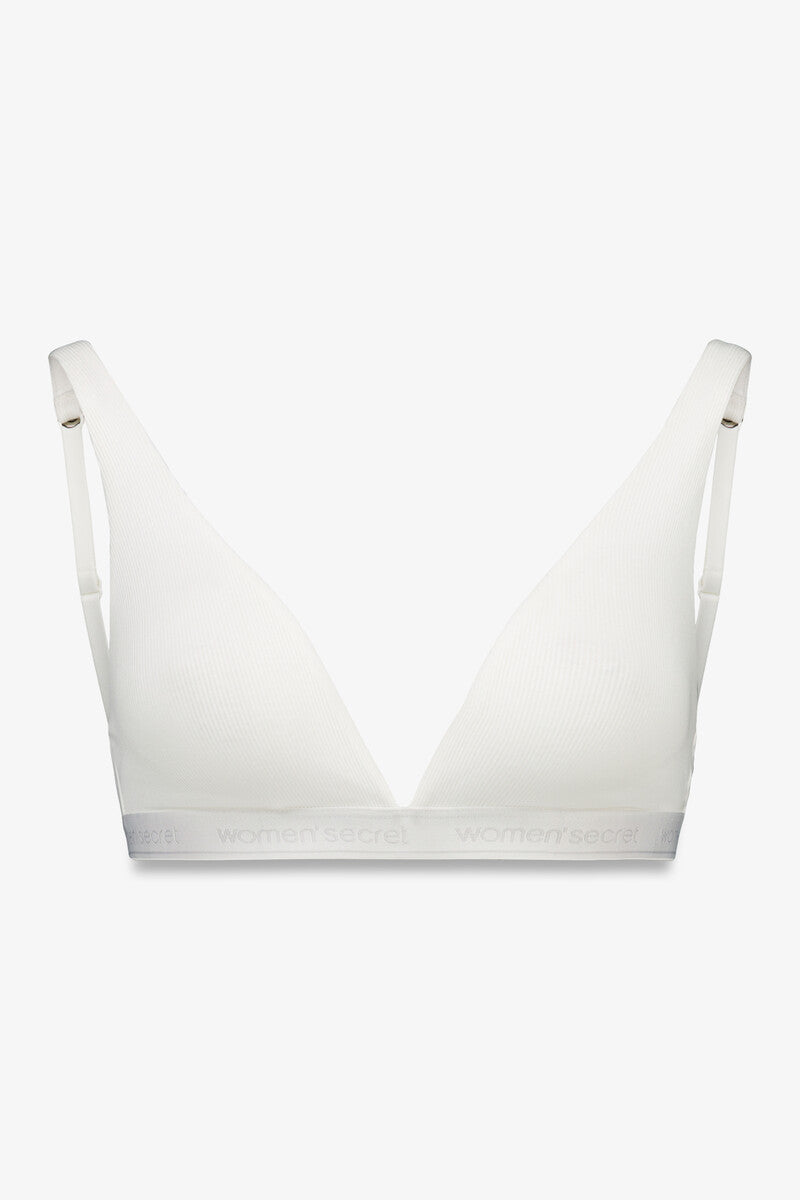 Women Secret FANTASTIC halter bra, white cotton