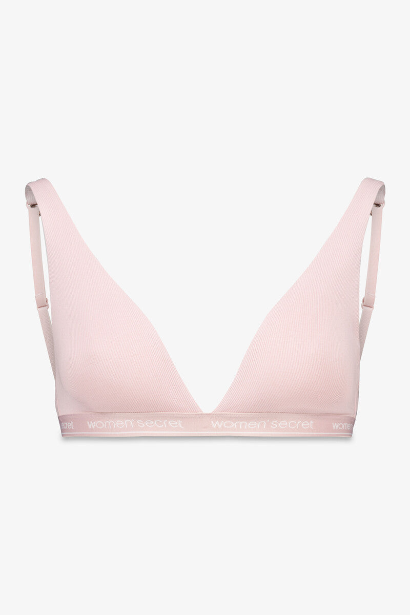 Women Secret FANTASTIC pink cotton halter bra