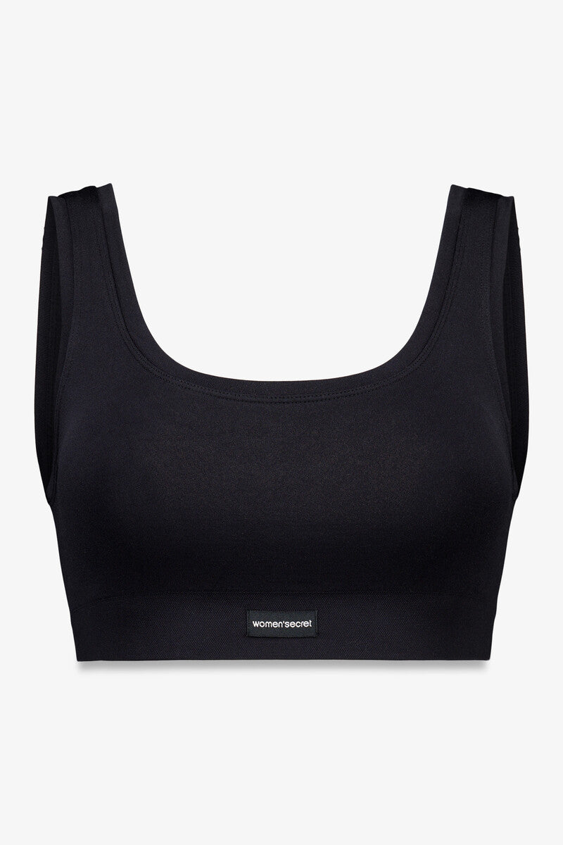 Women Secret LOVELY reversible seamless black top