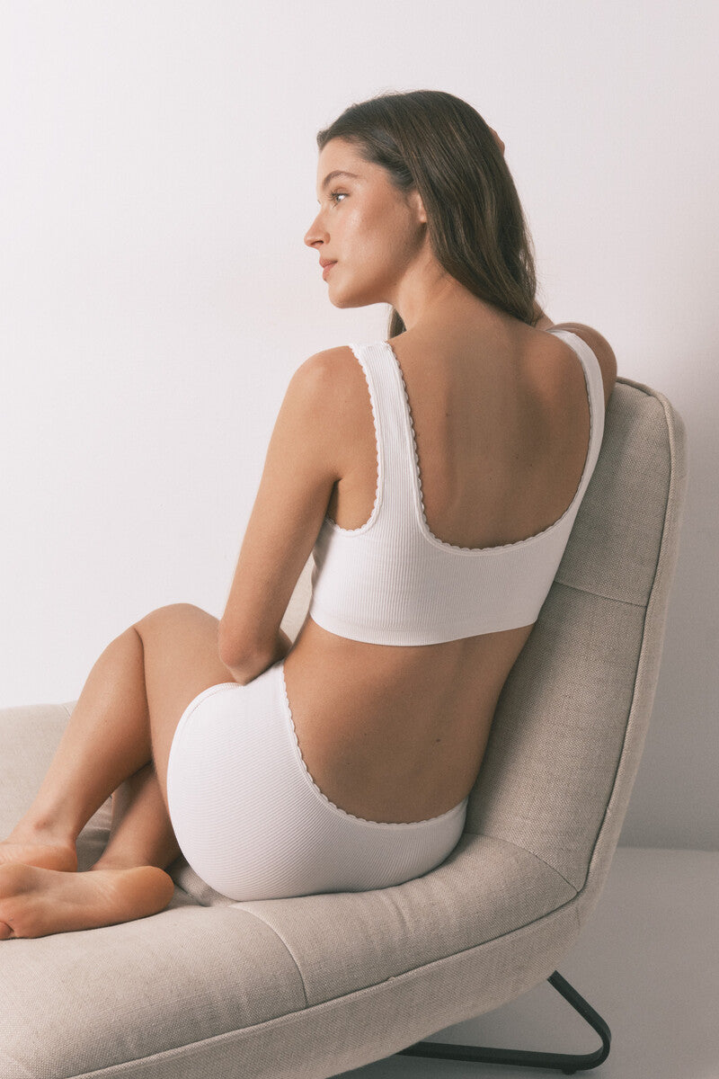 Women Secret seamless ribbed top