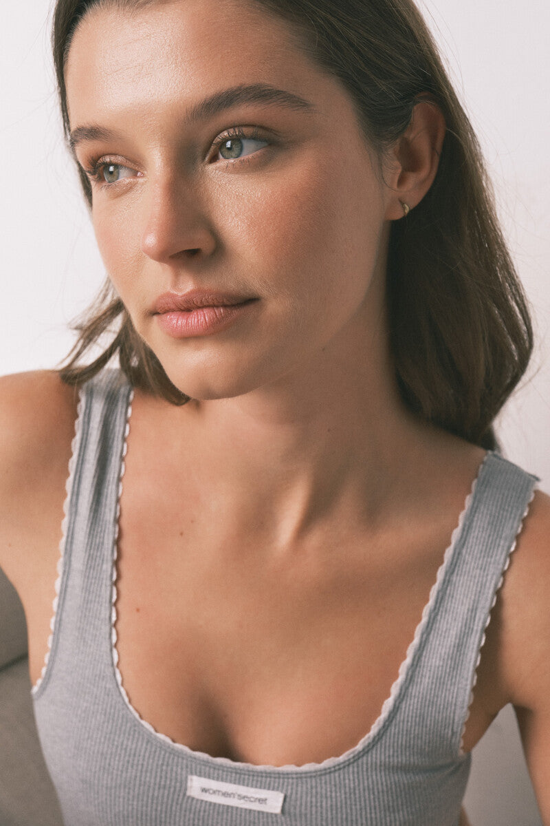 Women Secret seamless ribbed top
