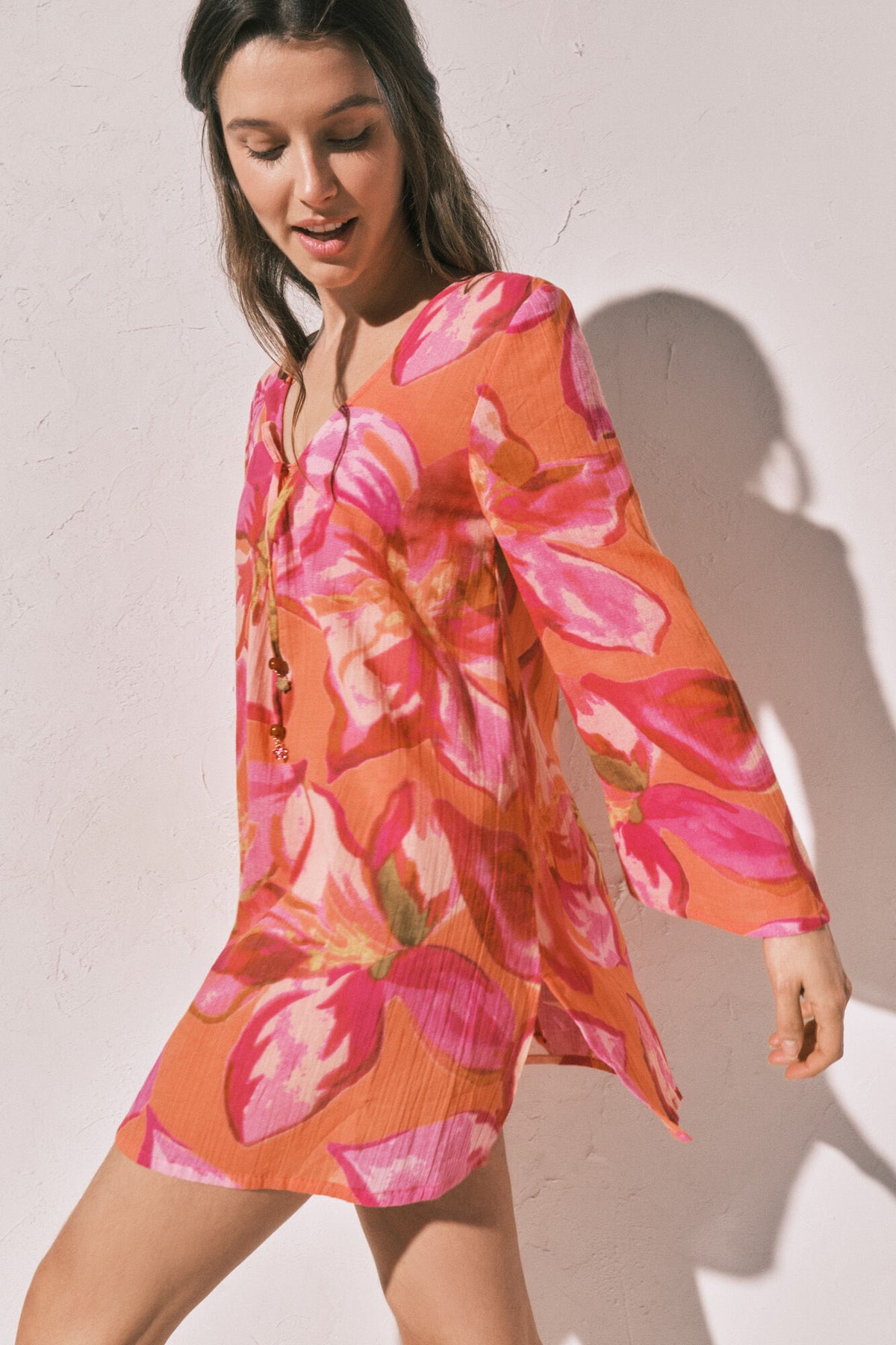 Women Secret Floral Short Tunic Dress