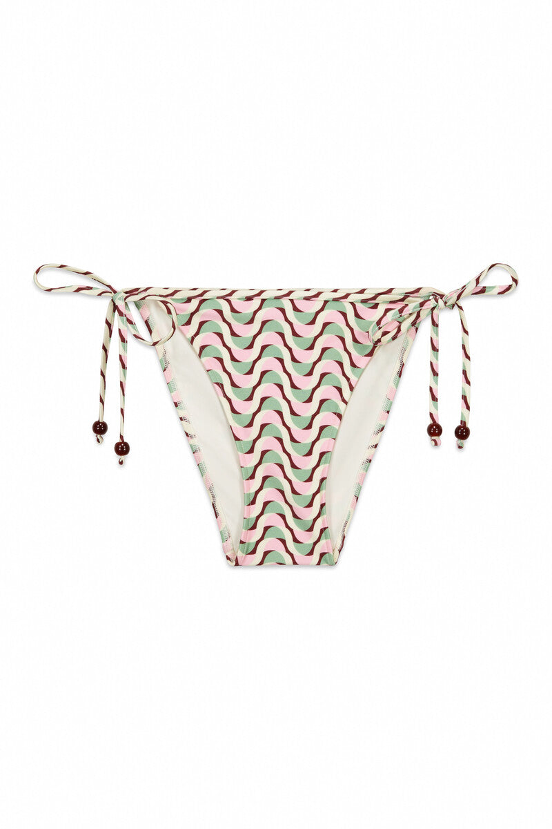 Women Secret Classic geometric print tie-side bikini bottoms
